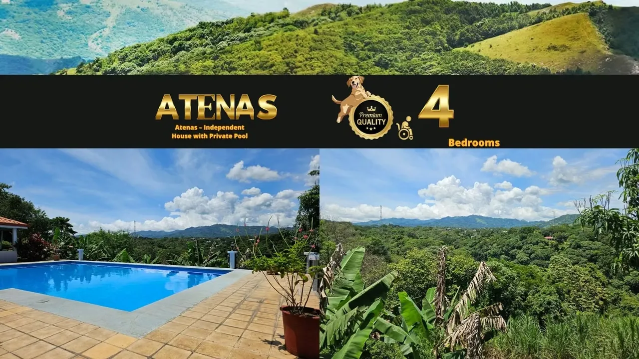 LIVE SURROUNDED BY NATURE – PRIVATE ESTATE WITH POOL | ATENAS,Minutes from Route 27