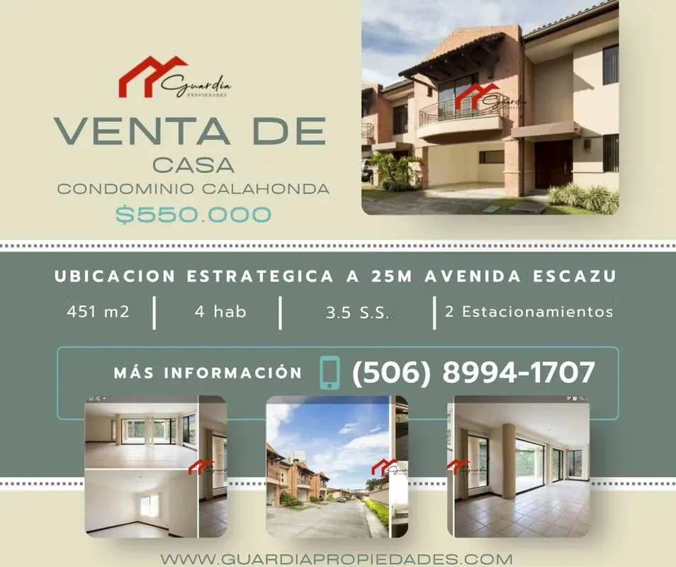 Apartment for sale in Escazú, Calahonda Condominium, next to Avenida Escazu
