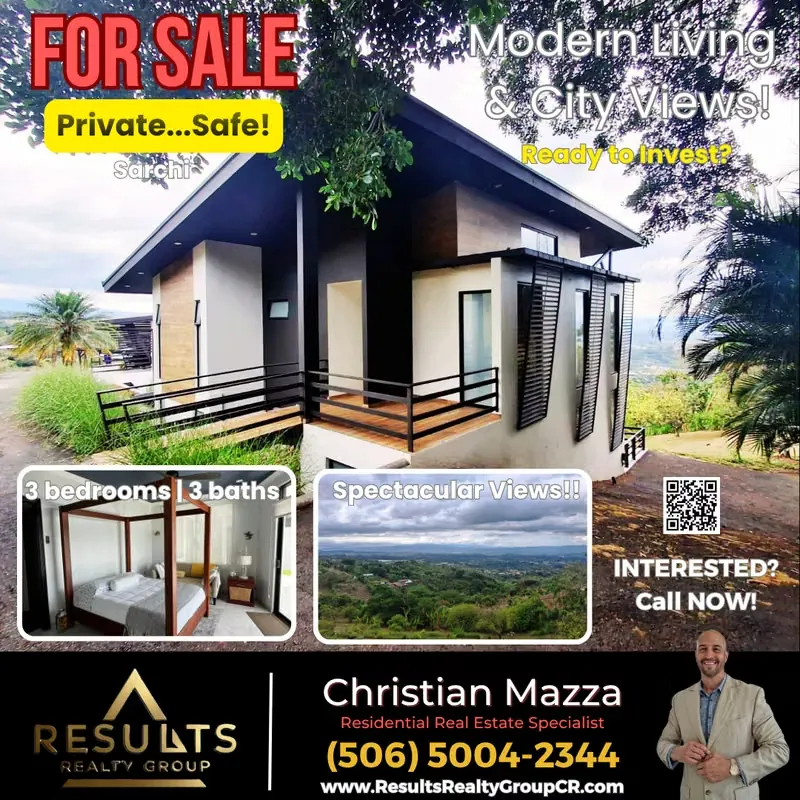 NEW! Modern Living on Sarchí Hillside - with Million Dollar Views!