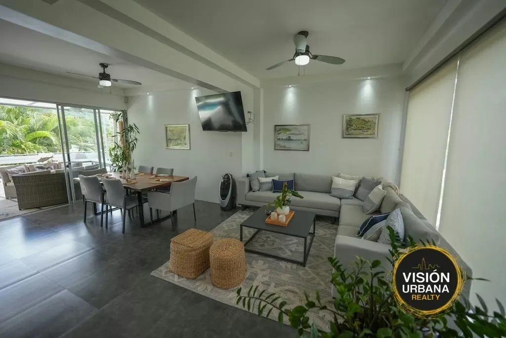 Fully furnished and equipped 2-bedroom house located in the Villa Leona Condominium. This two-story home is distributed as follows: