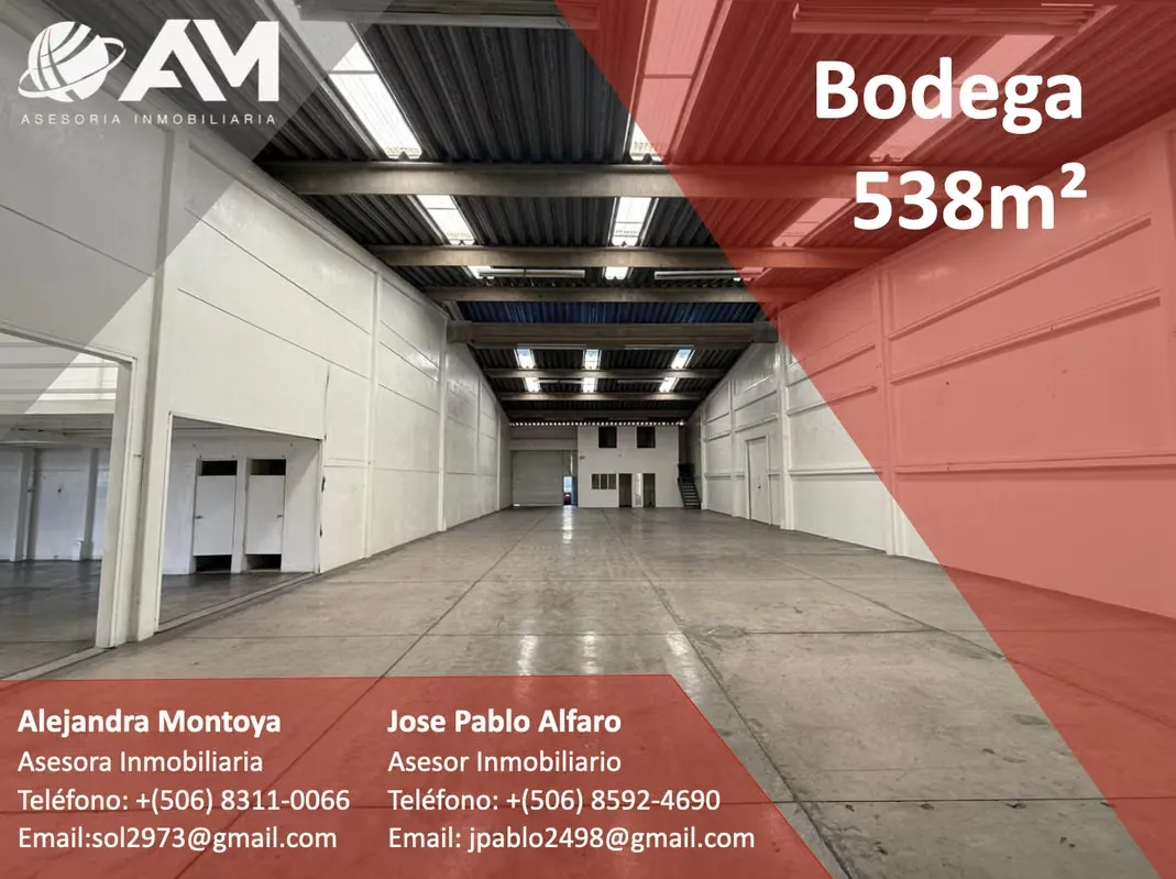 CONTAMOS CON BODEGAS Y NAVES INDUSTRIALES EN TODO EL GAM, CONTACTENOS SERA UN PLACER ATENDERLE.