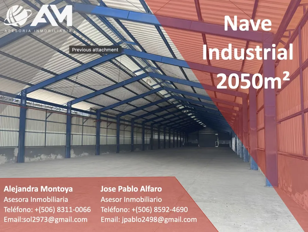 NAVE INDUSTRIAL PUNTARENAS 2050m ²